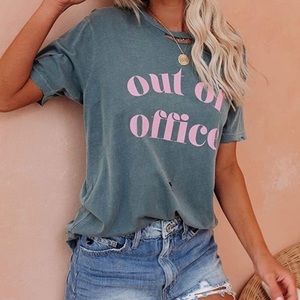 New Distressed Out of Office Graphic Tee